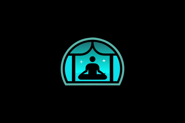 Person meditating in a starry tent, a key practice in breathwork certification.