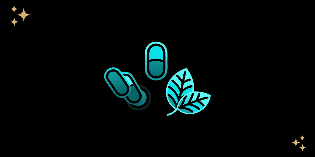 Biohacking supplements arranged for focus sleep and recovery