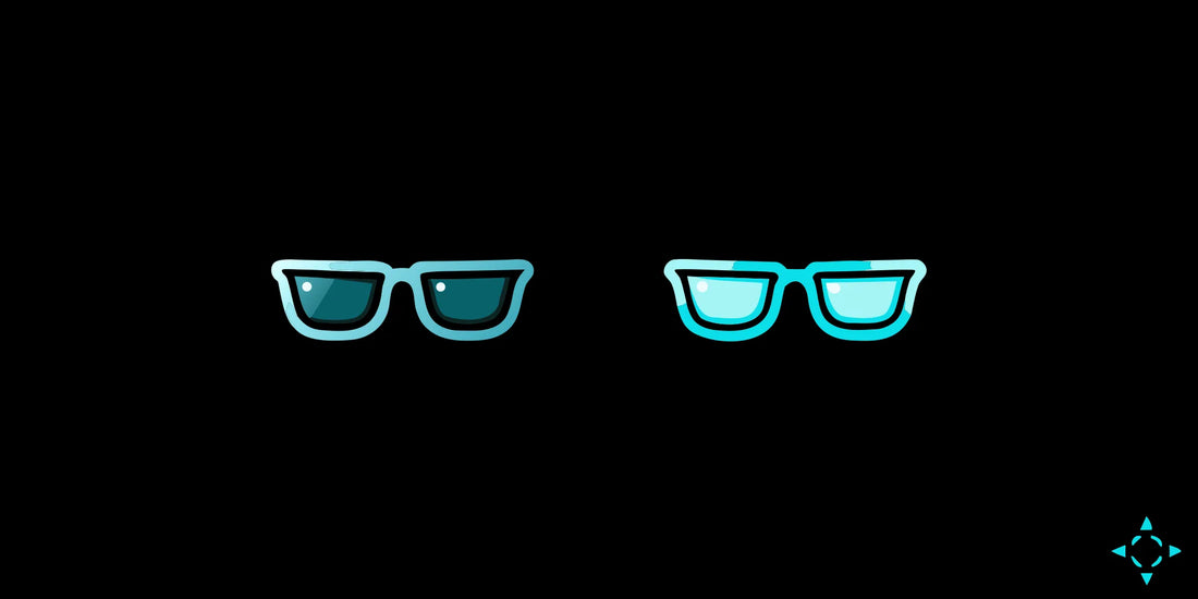 Clear daytime and amber evening blue light blocking glasses