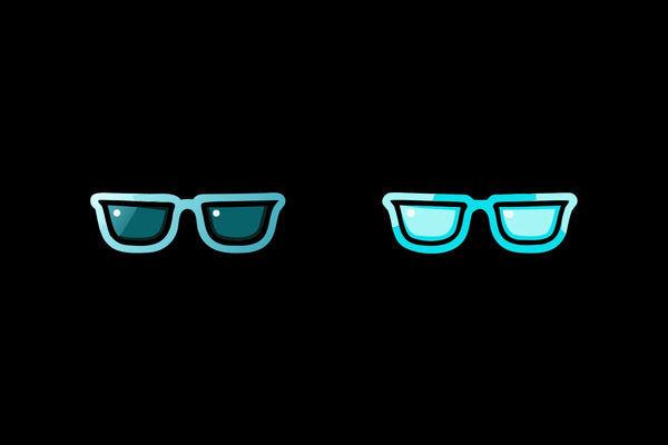Clear daytime and amber evening blue light blocking glasses