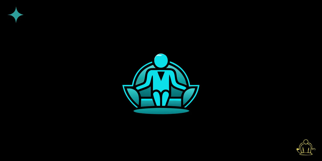 Abstract figure practicing a calming breathwork technique for anxiety.