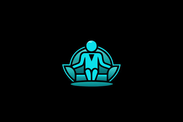 Abstract figure practicing a calming breathwork technique for anxiety.