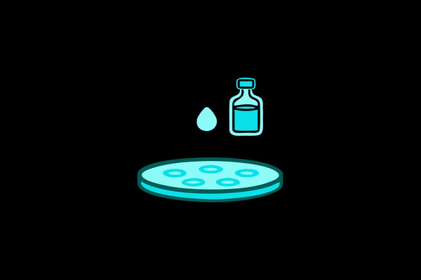 A drop of liposomal glutathione, a supplement that works by enhancing cellular absorption.