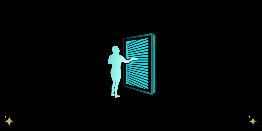 Person using a red light therapy panel in a wellness studio