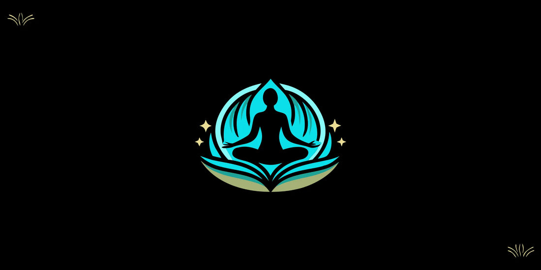 Meditative figure in lotus pose with a blue lotus, a guide to embodied spirituality and body wisdom.
