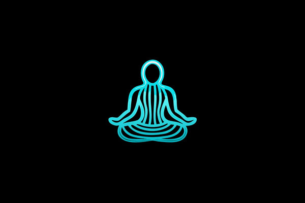 Person practicing conscious breathwork with hands on heart, surrounded by ethereal golden light