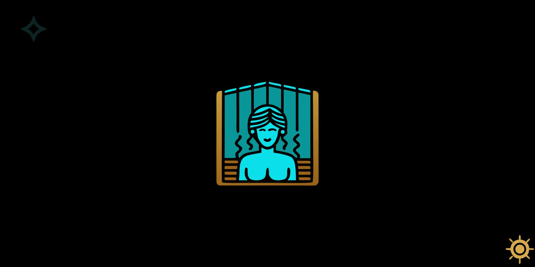 A calm person resting in a warm wood-paneled infrared sauna during a recovery session