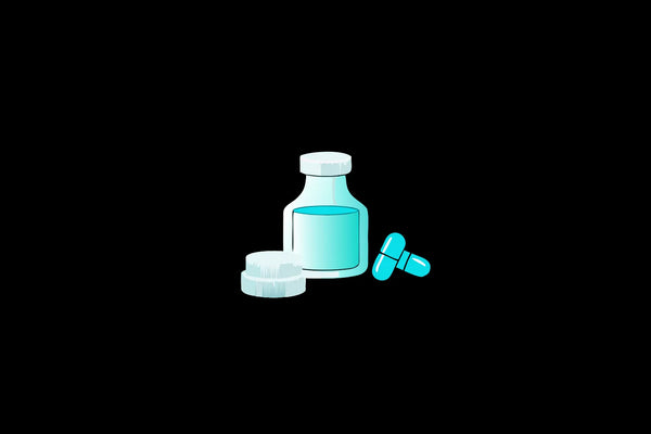 A bottle of NAD plus supplement with capsules and a DNA helix, supporting cellular energy and healthy aging.