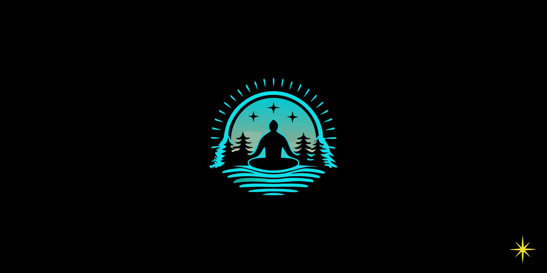 Abstract visualization of nervous system regulation and balance, teal and green organic shapes