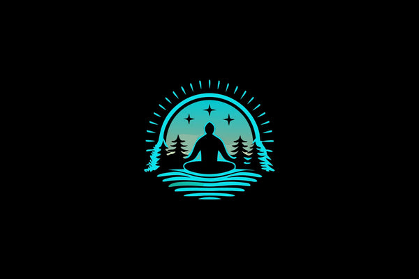 Abstract visualization of nervous system regulation and balance, teal and green organic shapes