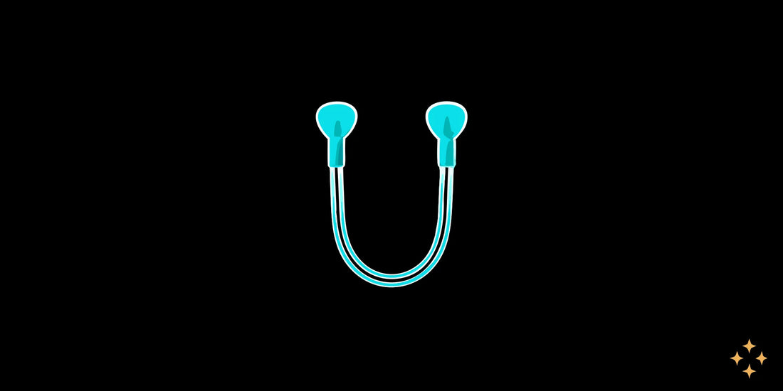 Blue icon of a non-invasive vagus nerve stimulation device.