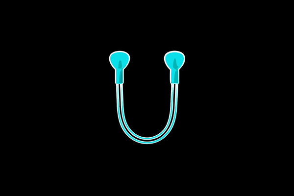 Blue icon of a non-invasive vagus nerve stimulation device.