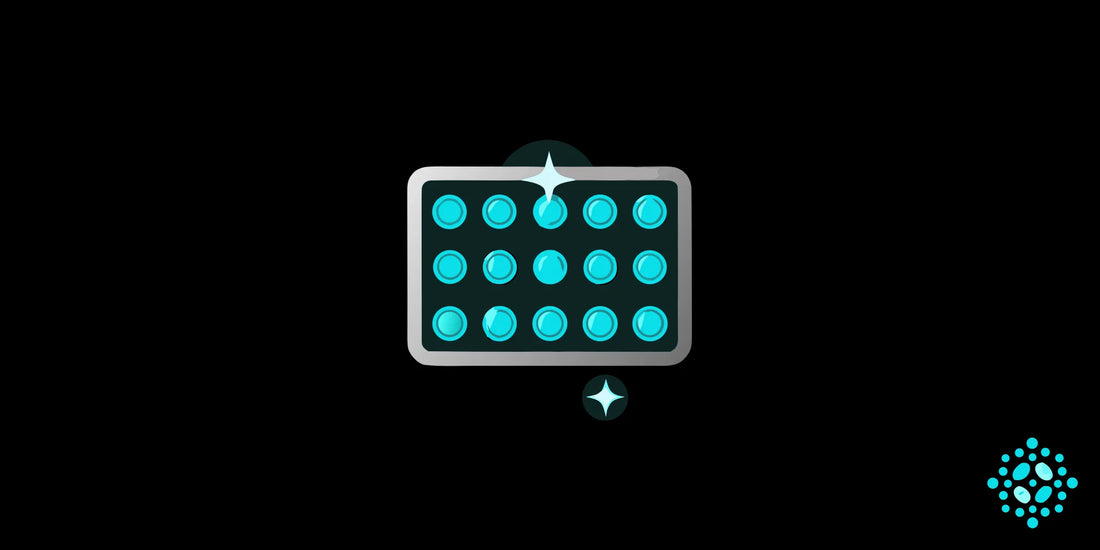 Best rated nootropic supplements for brain performance shown as glowing blue capsules.