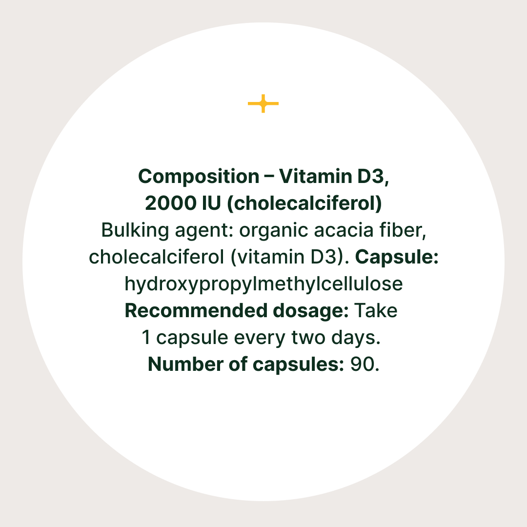 Vitamin D3 - 2000 IU (cholecalciferol)