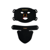 black red light mask with neck