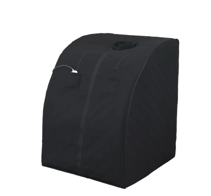 The UltraLux Foldaway Sauna is a fabric, portable infrared sauna.